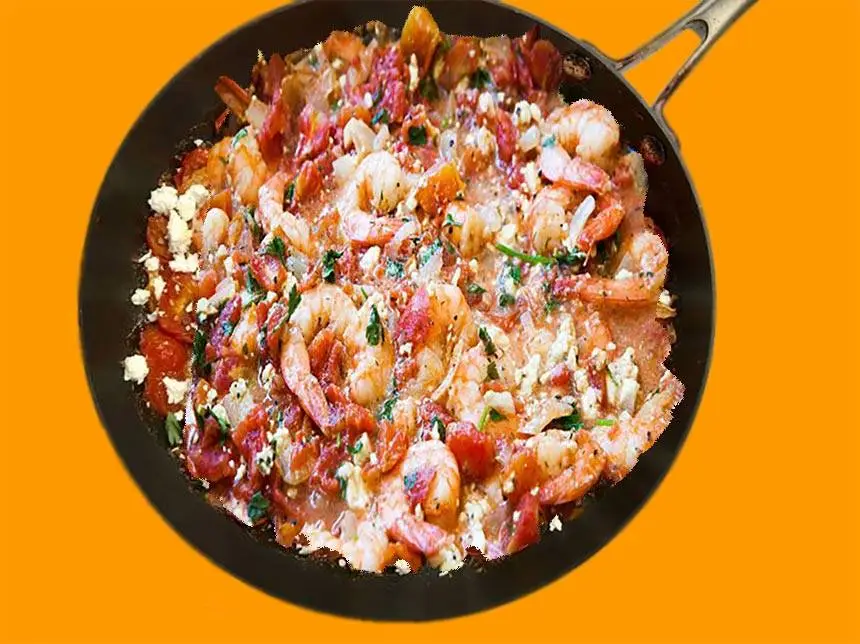 santorini baked shrimp with feta cheese
